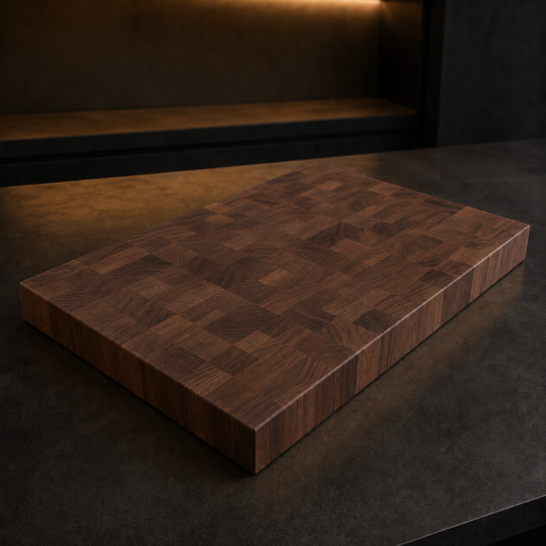 Schneideblock Nussbaum Stirnholz 50 mm - 60 x 40 cm