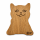 Einzelstück Jausenbrett Eiche Katzenform 28 × 21,7 cm