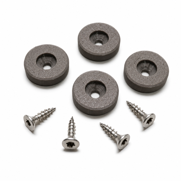 TPU-Ersatzfüße grau, 4er-Set