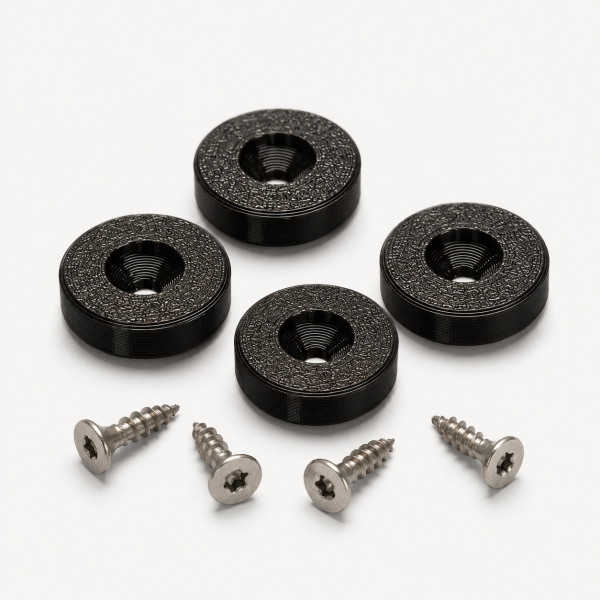 TPU-Ersatzfüße schwarz, 4er-Set